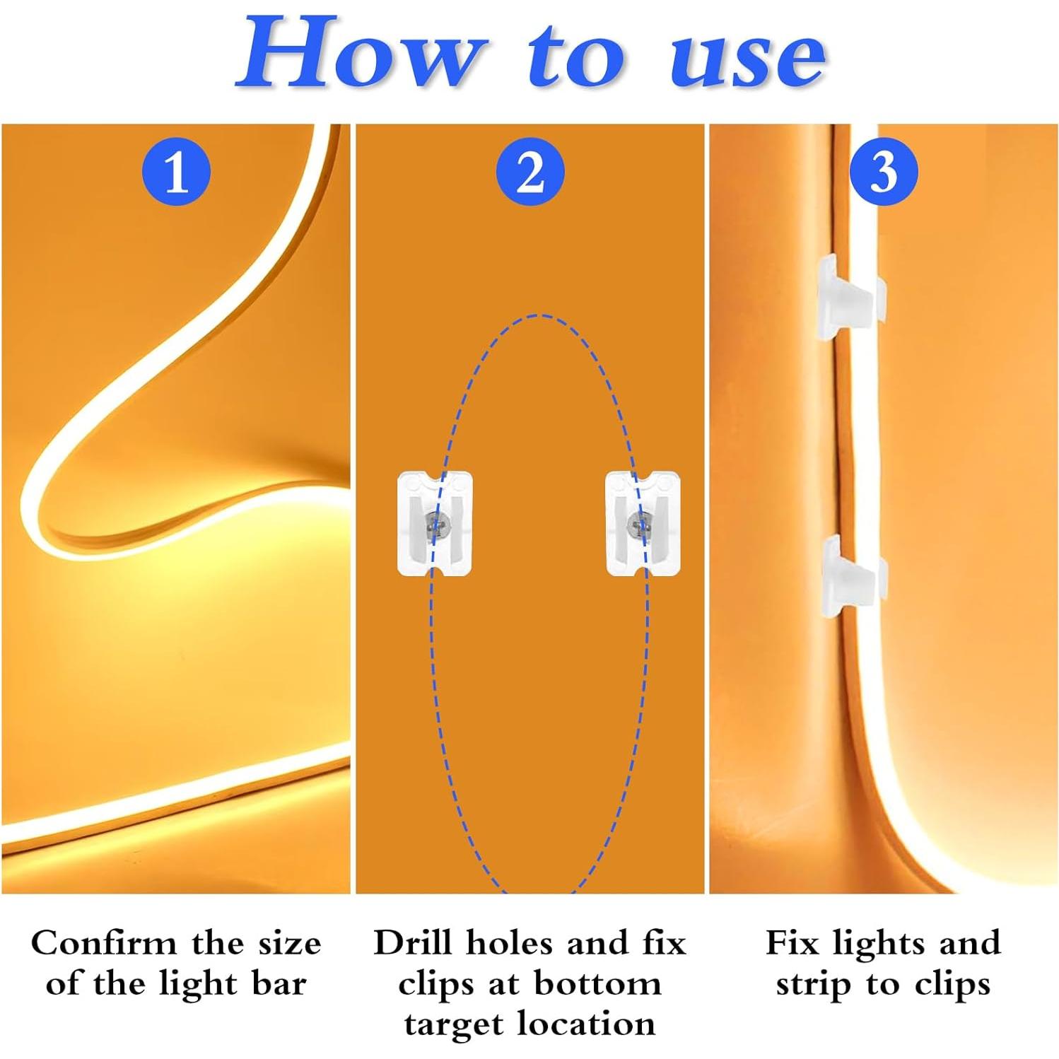 30 Clips de Luz LED a Prueba de Agua Notoke 19.5x13x12mm