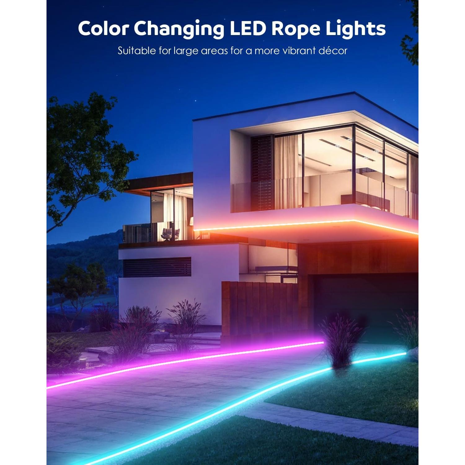 Tira LED Neón RGB 24V 18M A Prueba de Agua con Control Remoto