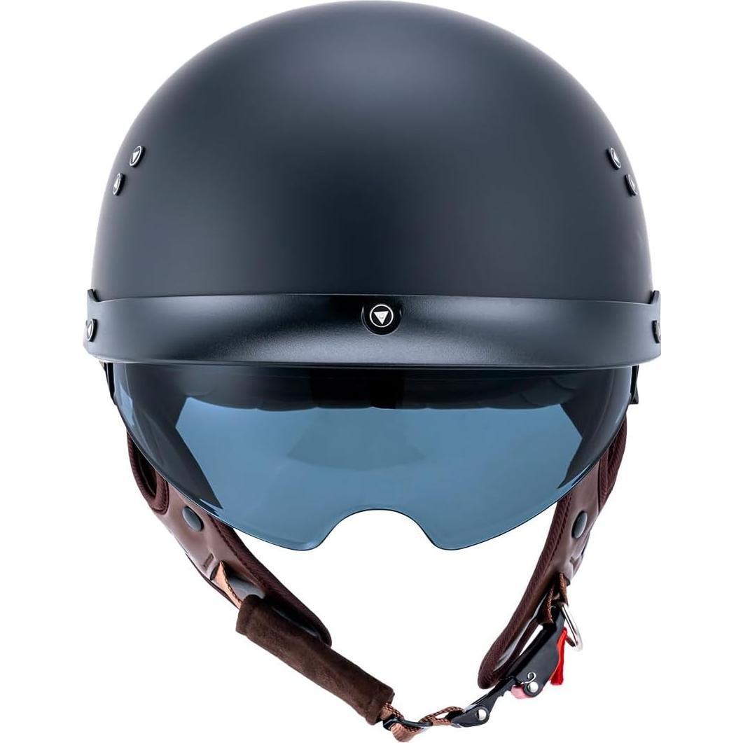 Casco de motocicleta JQF Gear MM107 Negro mate XXL