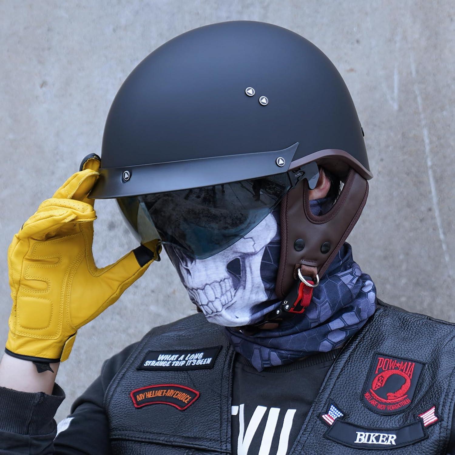 Casco de motocicleta JQF Gear MM107 Negro mate XXL