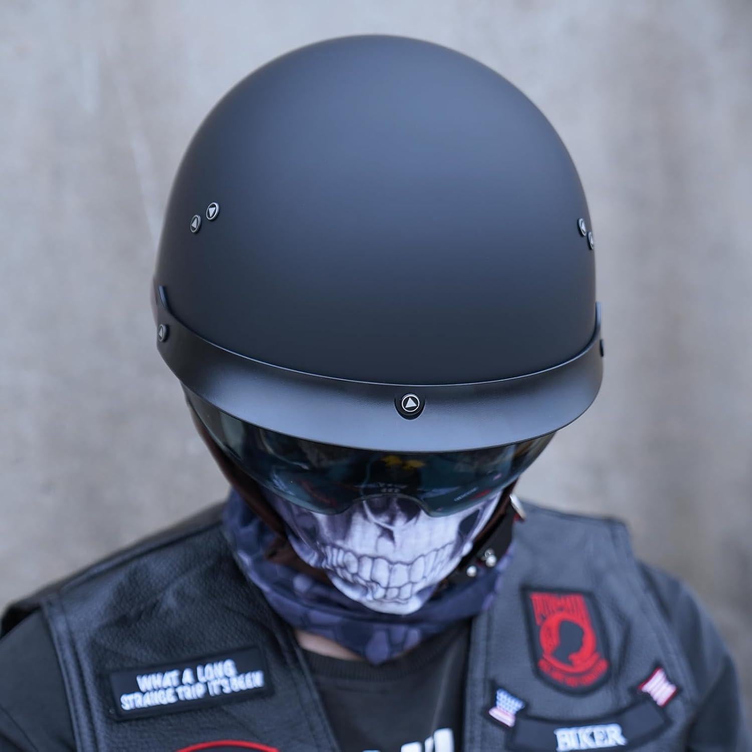 Casco de motocicleta JQF Gear MM107 Negro mate XXL