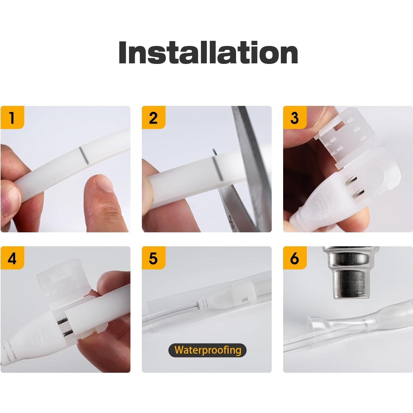 Paquete de 3 Cables de Alimentación HRG para Luz Neón COB 1.5m