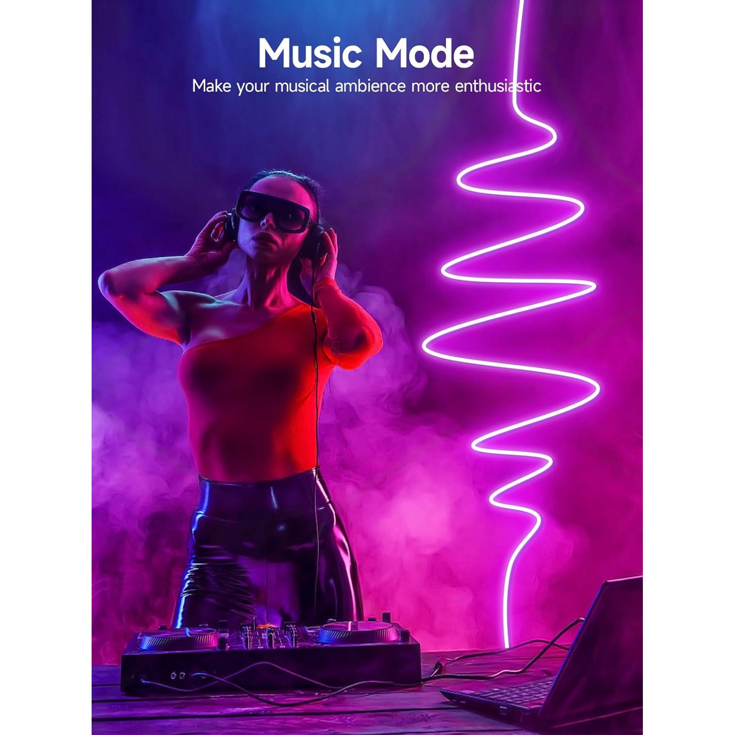 Luces de Cuerda LED Neón GIPOYENT 5m RGB Impermeables