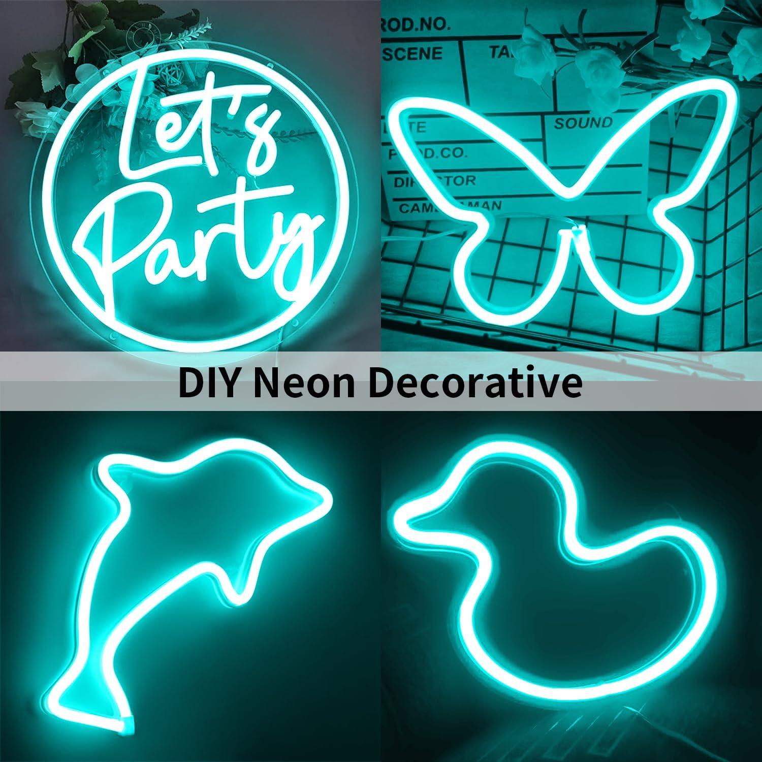 Tira de Luz LED Neón RQ 5m 12V Azul Hielo Regulable IP65