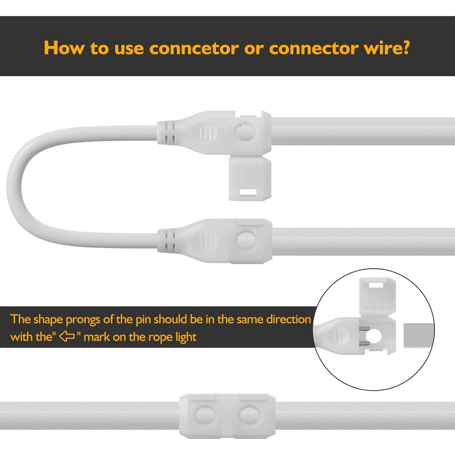 Conector y Cables para Luz de Neón COB HRG 0.14m