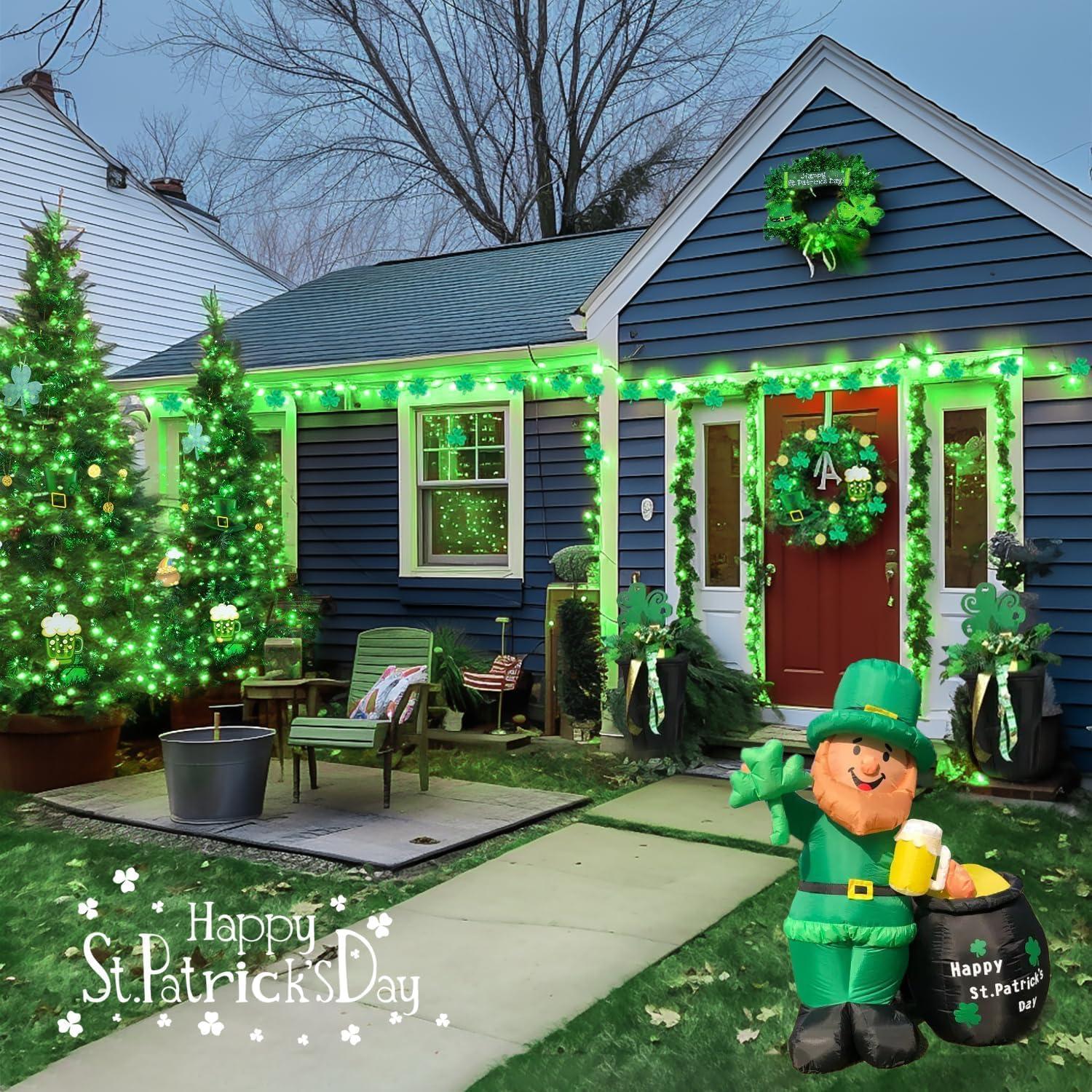 Luces de Cuerda Verde a Batería 200LED con Control Remoto