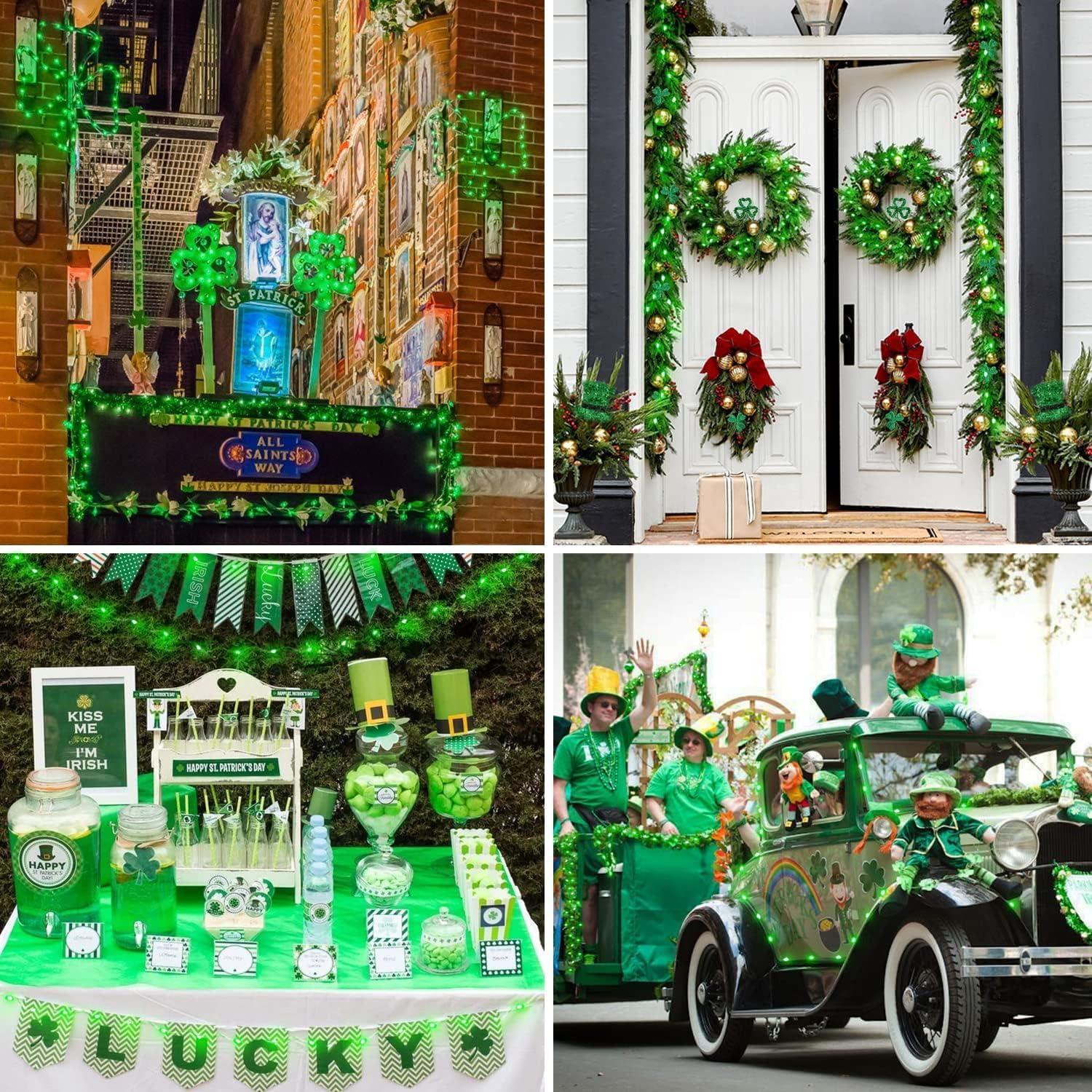 Luces de Cuerda Verde a Batería 200LED con Control Remoto