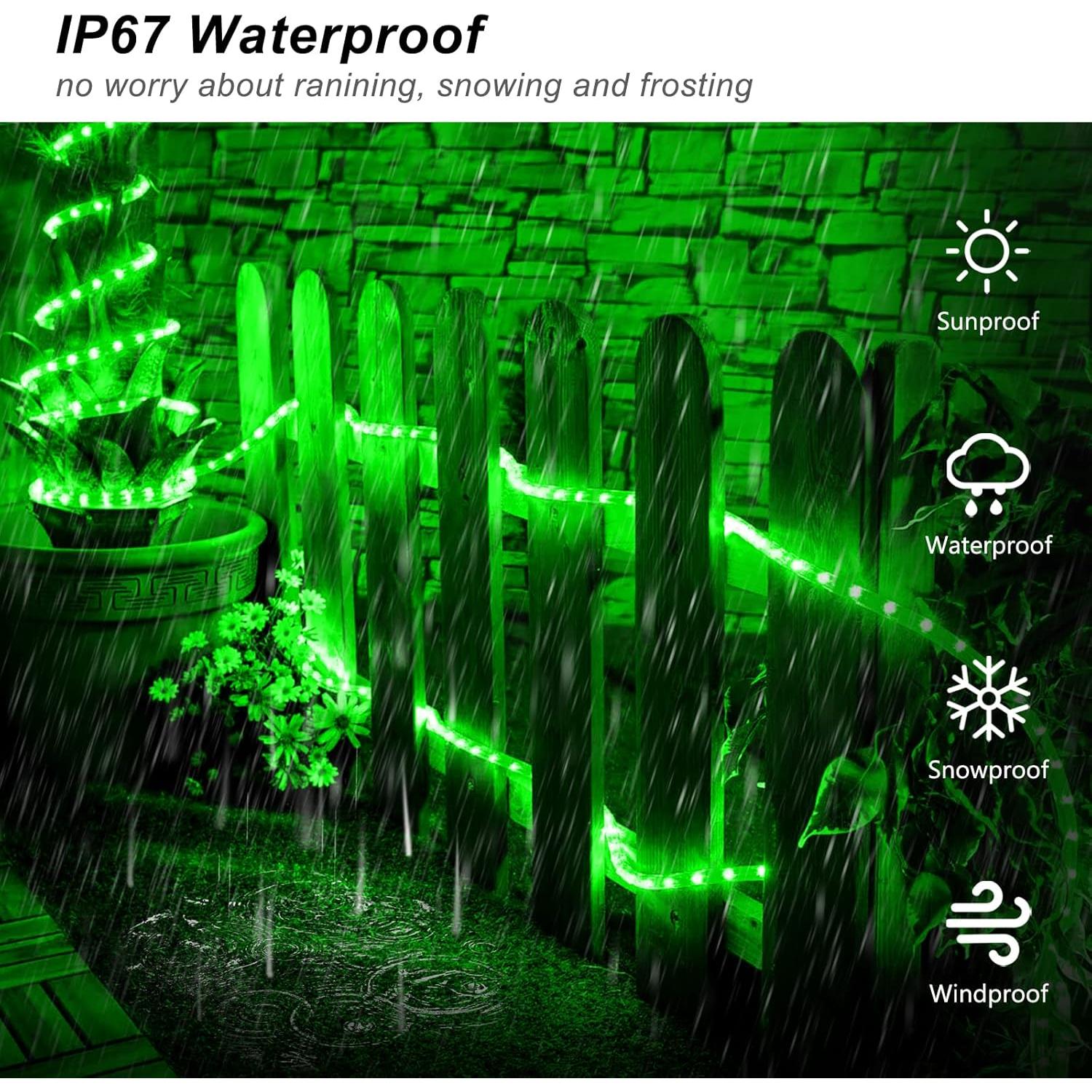 Luces de Cuerda Verde a Batería 200LED con Control Remoto