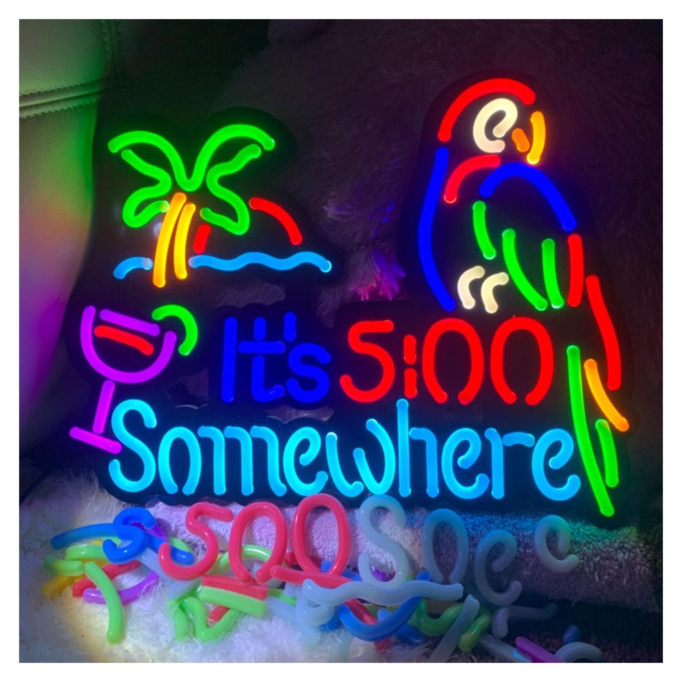 Letrero de Neón LED Personalizado LDGJ - Son las 5 en algún lugar