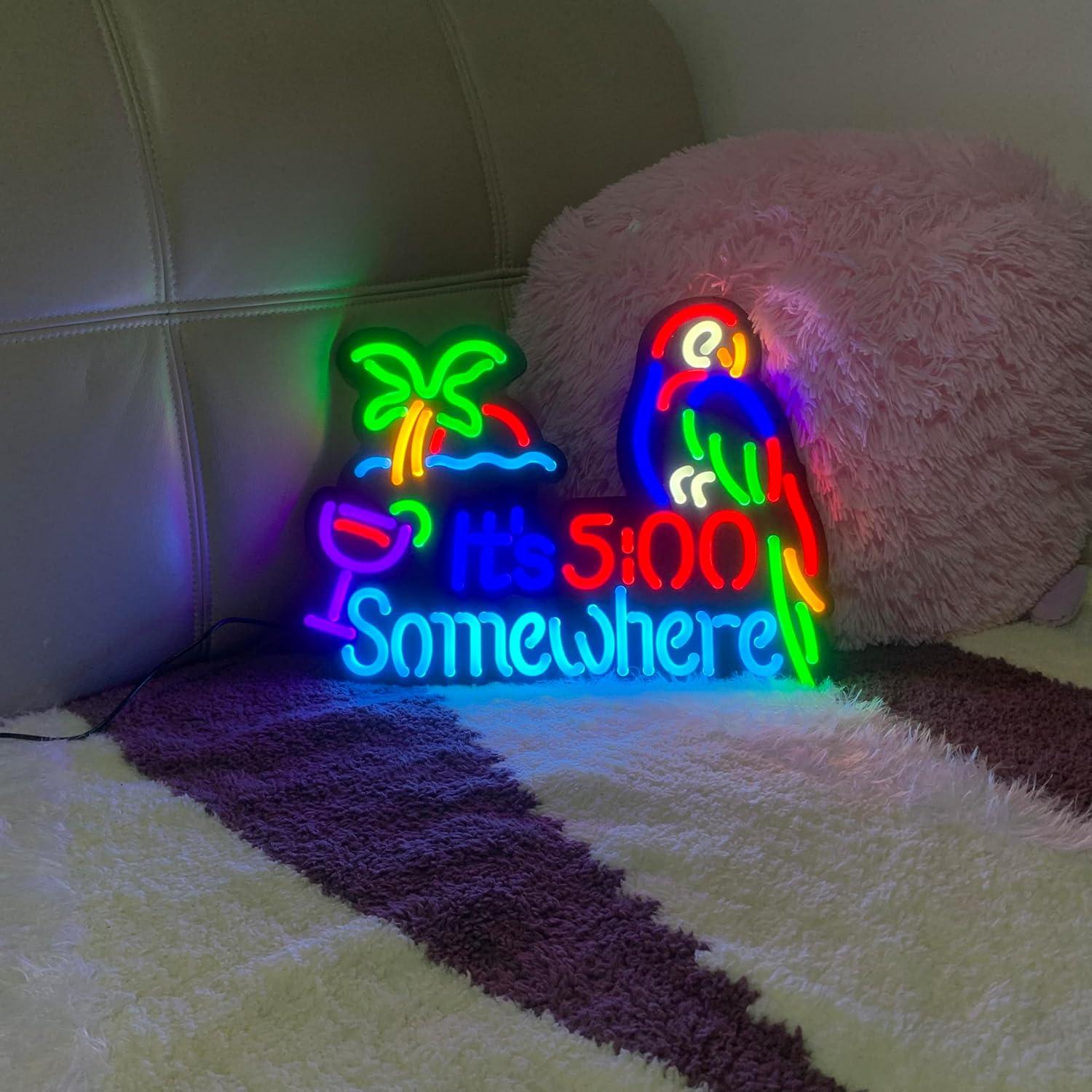 Letrero de Neón LED Personalizado LDGJ - Son las 5 en algún lugar