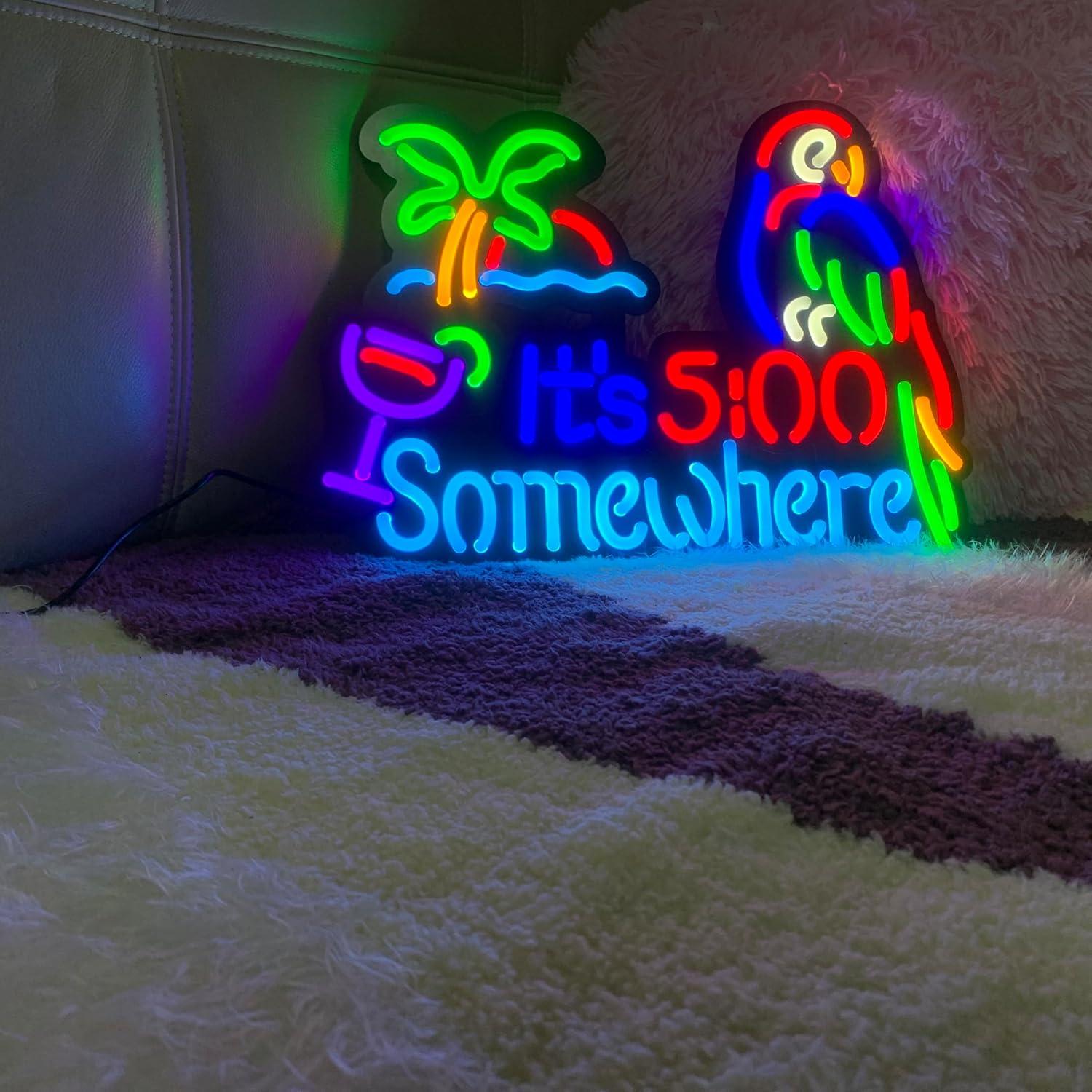 Letrero de Neón LED Personalizado LDGJ - Son las 5 en algún lugar