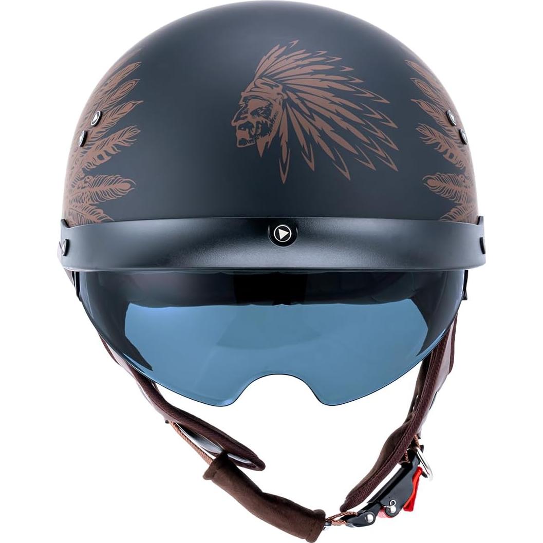 Casco de motocicleta JQF Gear MM107 XXL cara abierta