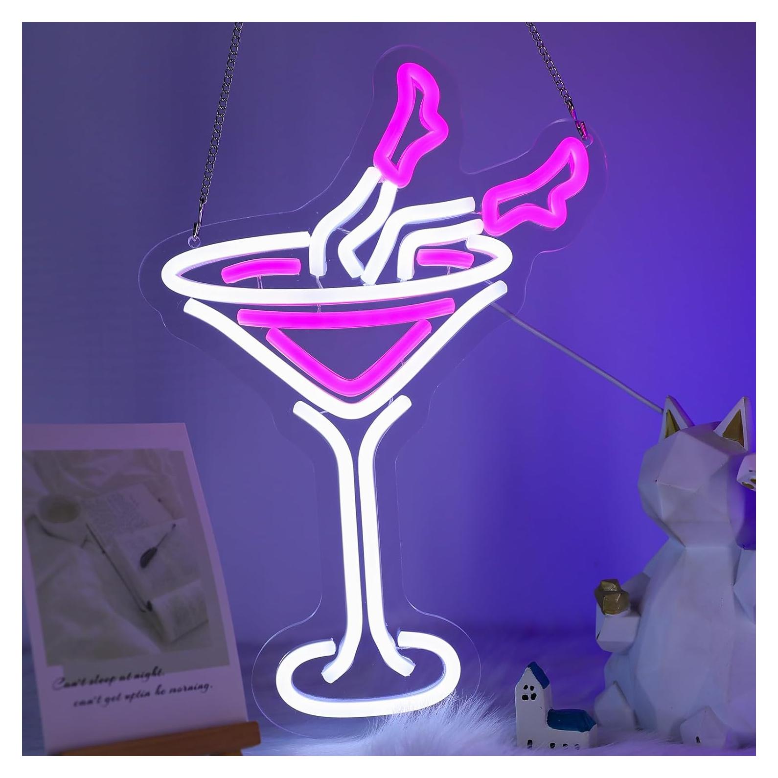 Cartel de Neón ENUOLI Dimmable Cerveza Rosa 28.9cm