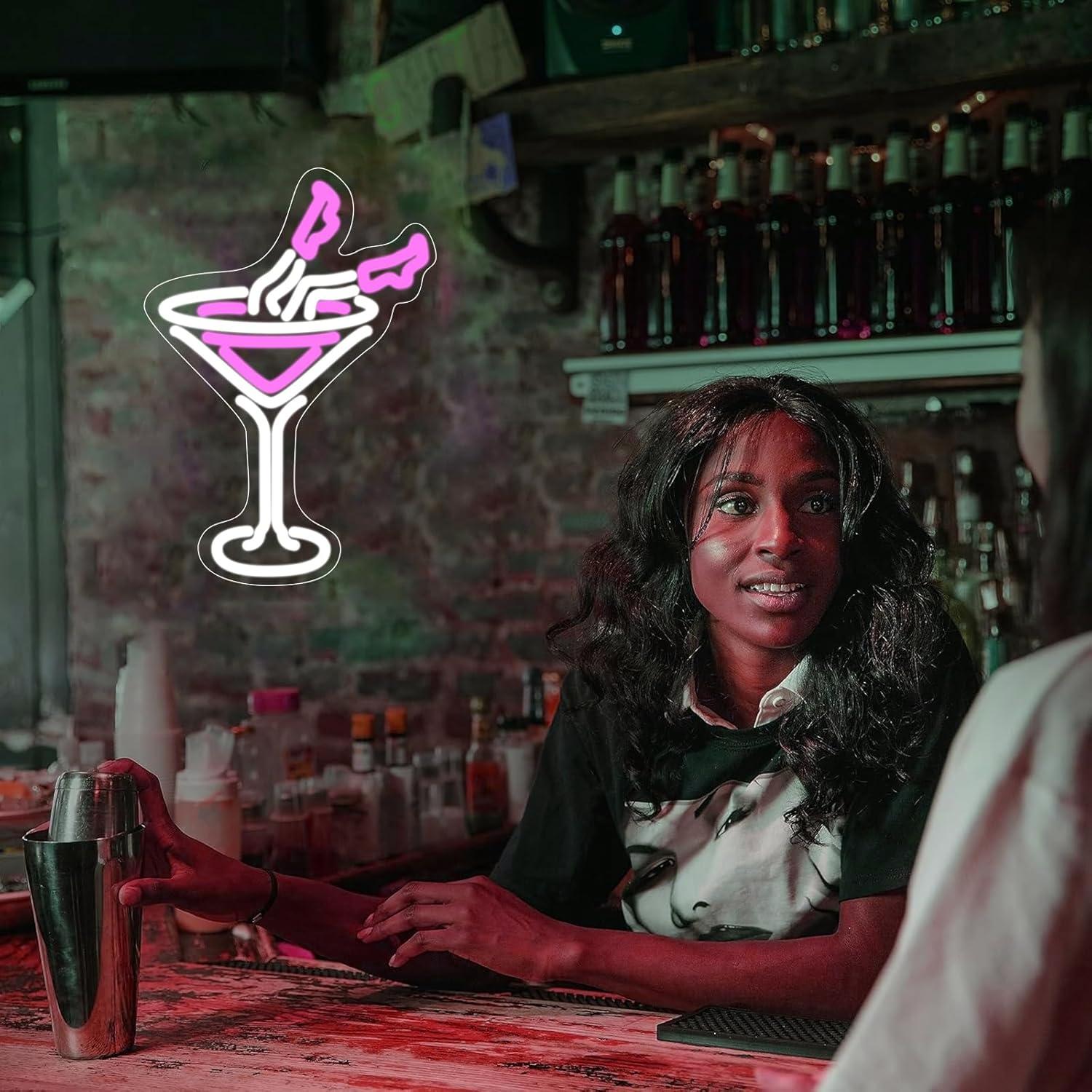 Cartel de Neón ENUOLI Dimmable Cerveza Rosa 28.9cm