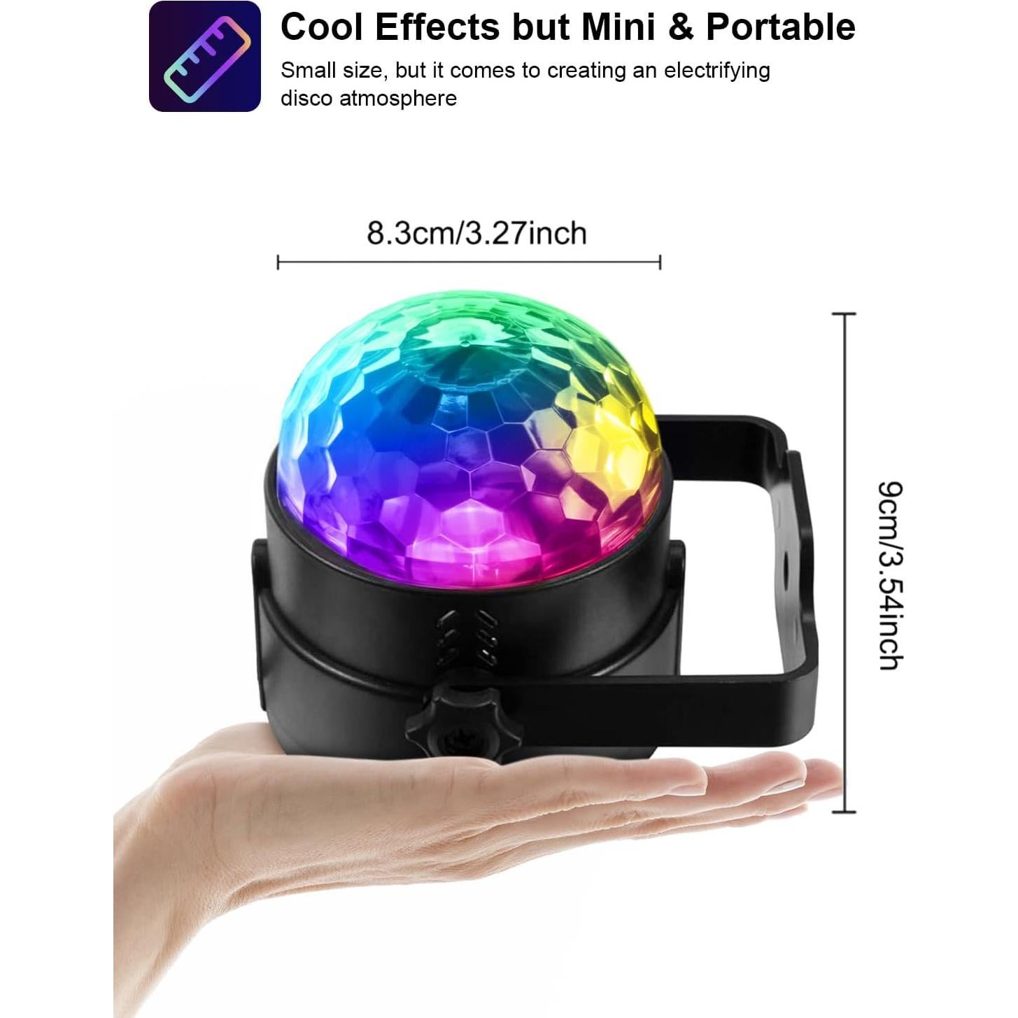 Luditek 2 Luces de Fiesta Activadas por Sonido con Control Remoto