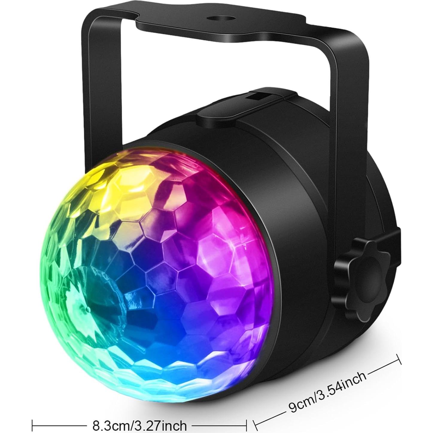 Luditek 2 Luces de Fiesta Activadas por Sonido con Control Remoto