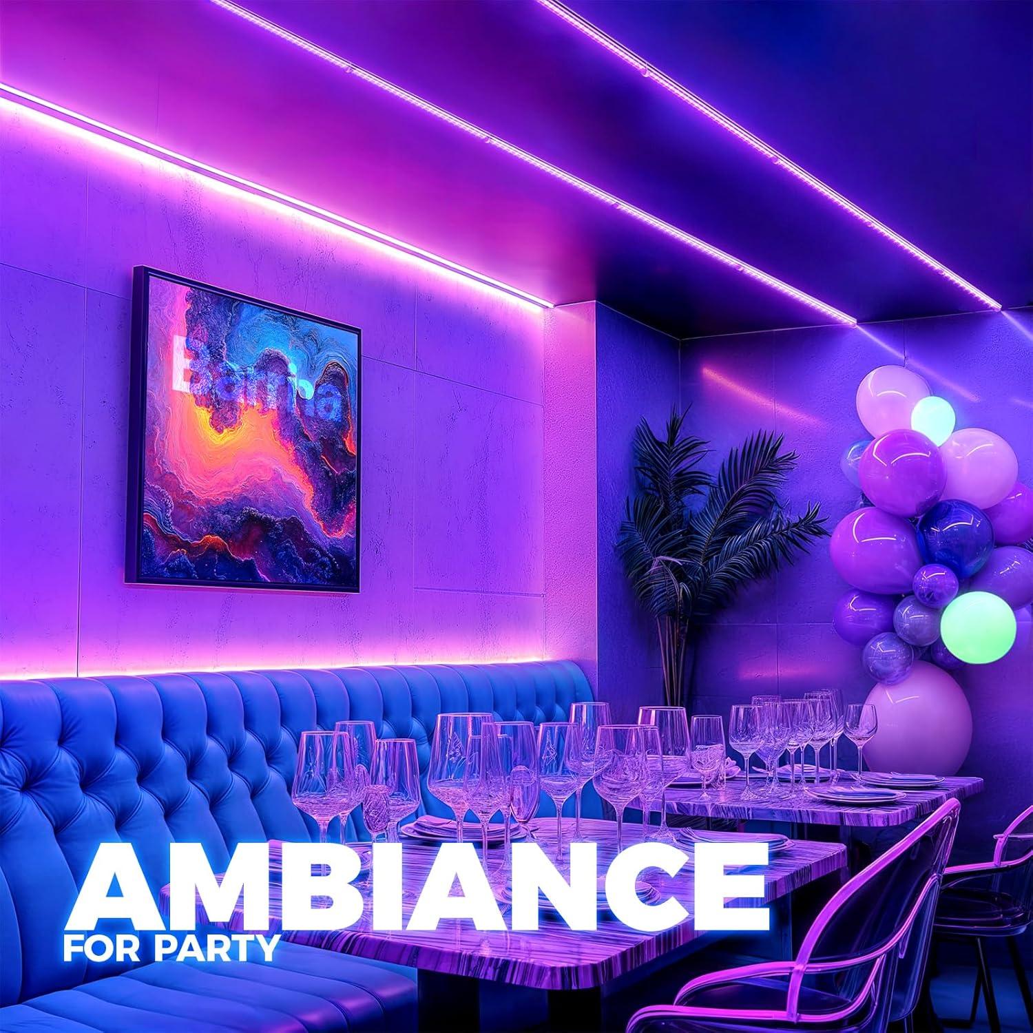 Fijación LED T5 Luz Negra Barrina 22W 1.22m Paquete de 4