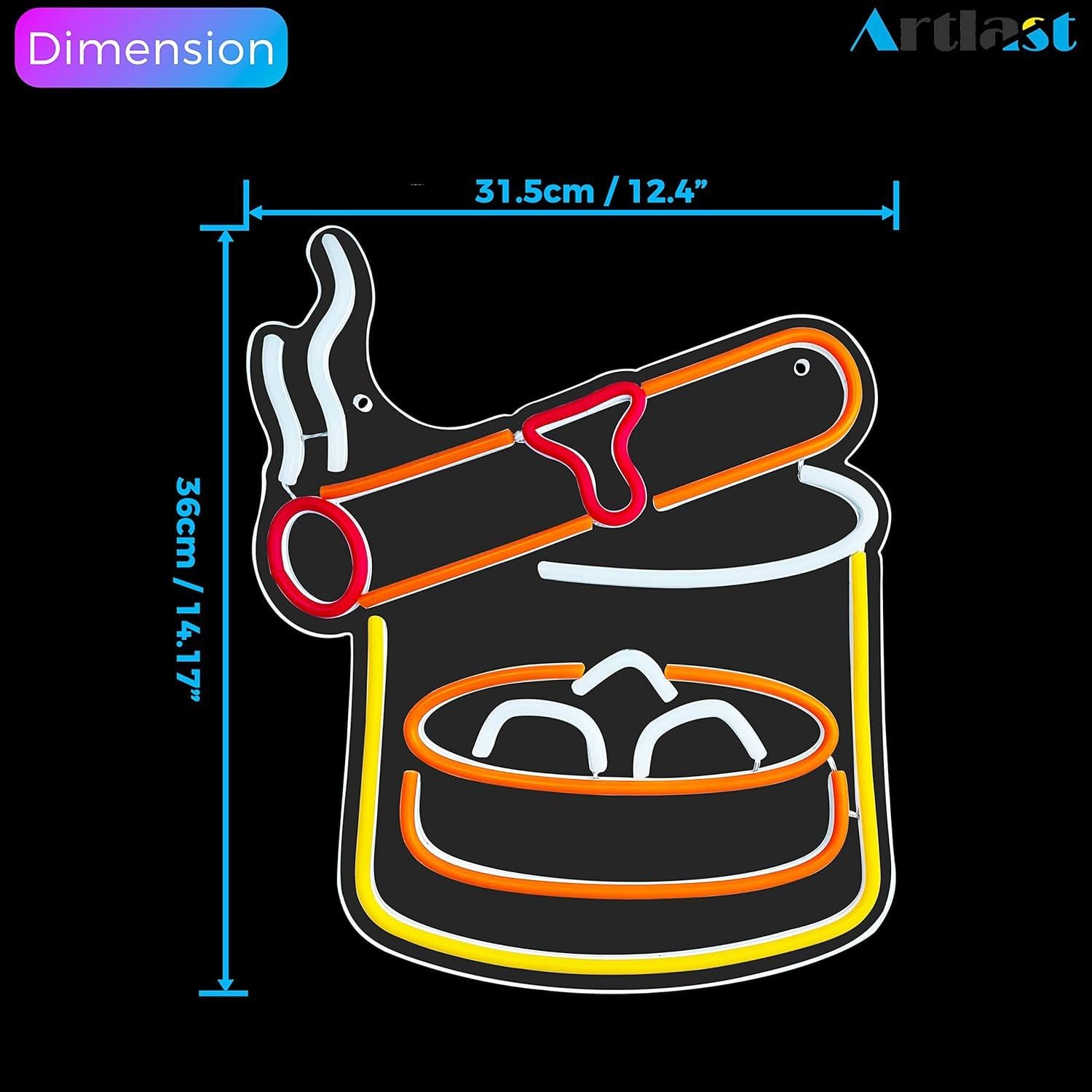 Cartel de Neón Artlast Cigarrillos y Alcohol 36x31.5cm LED
