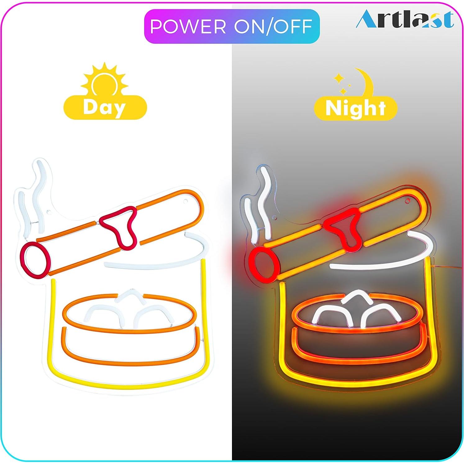 Cartel de Neón Artlast Cigarrillos y Alcohol 36x31.5cm LED