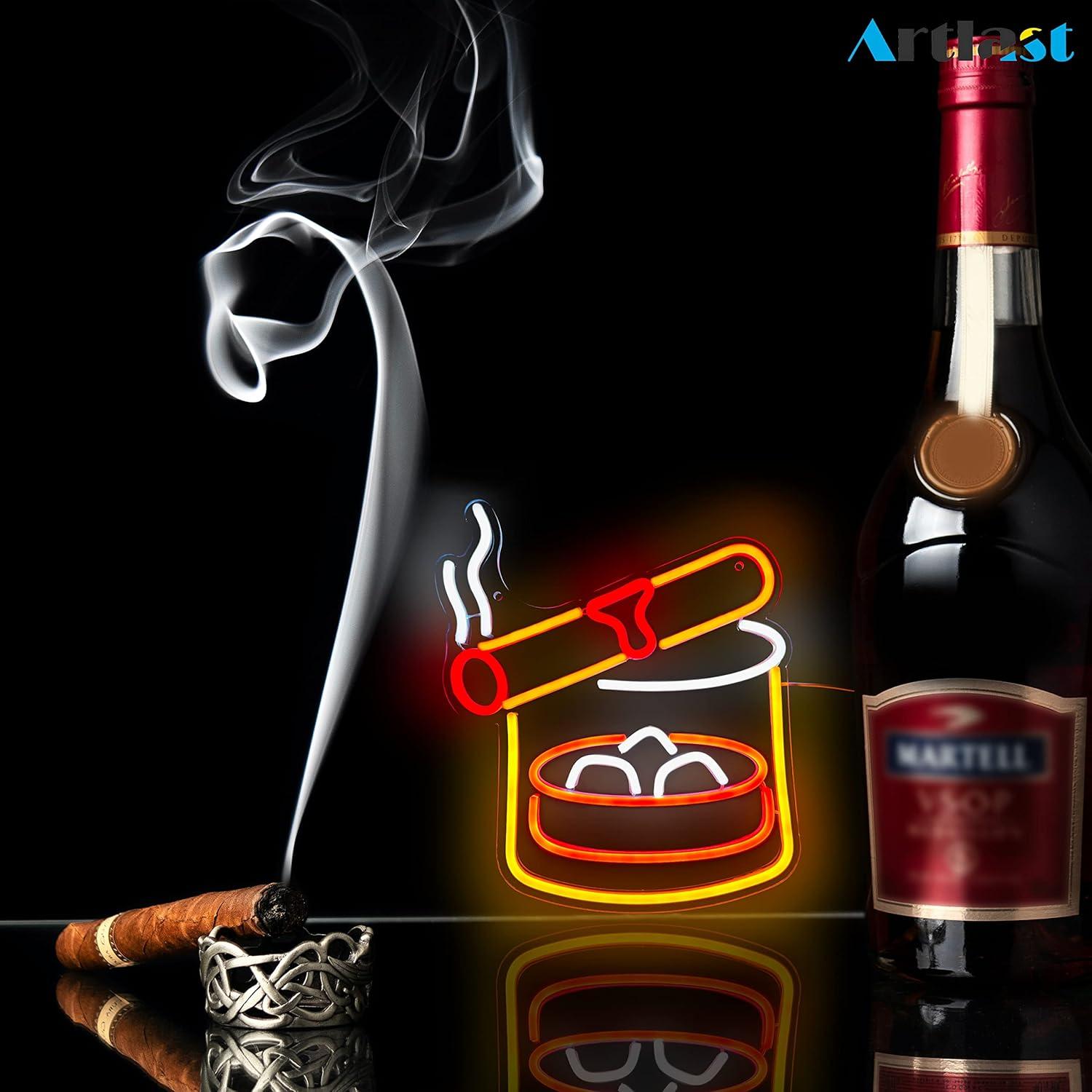 Cartel de Neón Artlast Cigarrillos y Alcohol 36x31.5cm LED