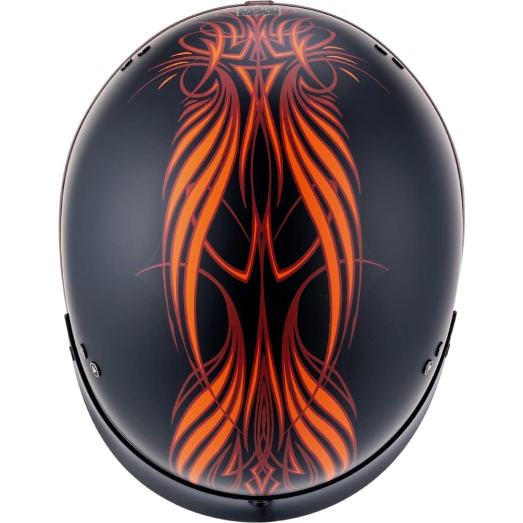 Casco de motocicleta JQF Gear MM107 Retro Mediano con Visera