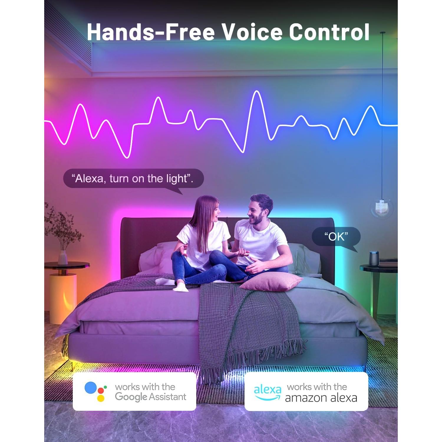 Luces de Cuerda de Neón LED Pak 5m RGB Inteligentes IP67