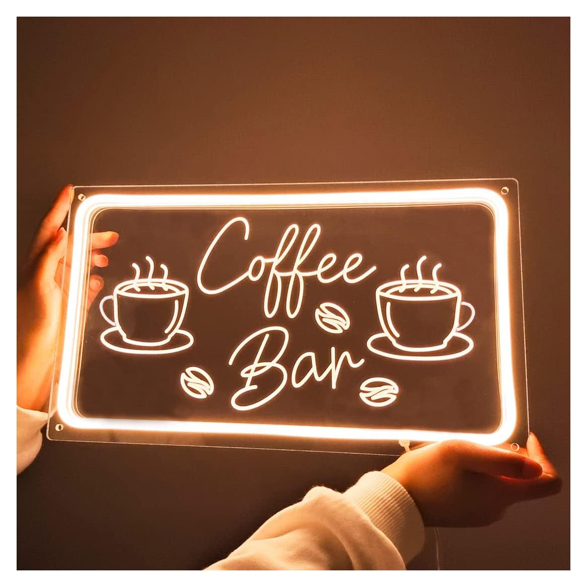 Luz de Neón LED Planzo Coffee Bar 23x40 cm USB 5V