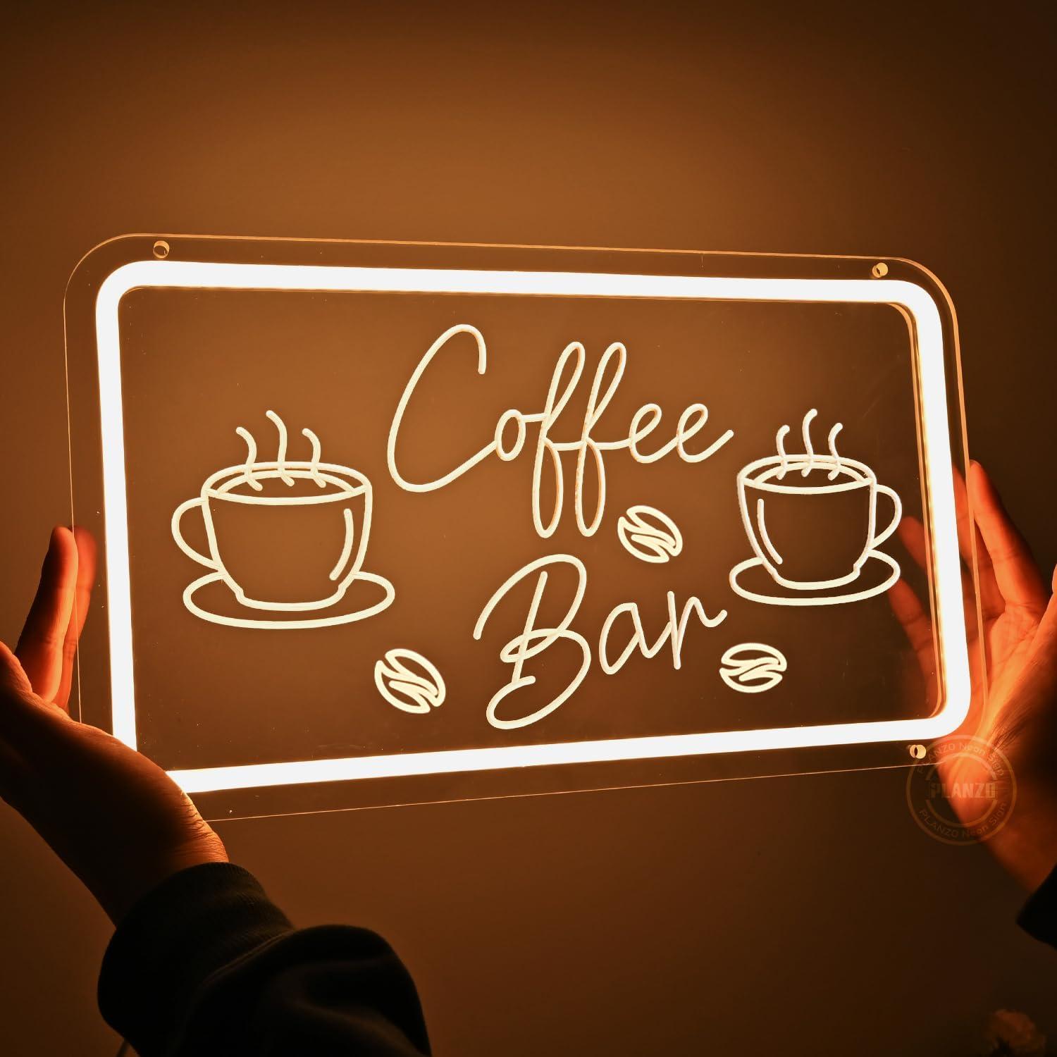 Luz de Neón LED Planzo Coffee Bar 23x40 cm USB 5V