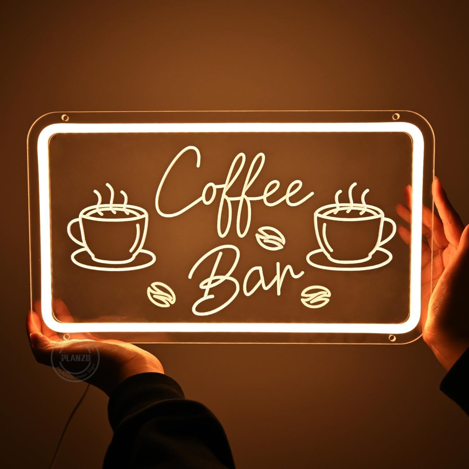 Luz de Neón LED Planzo Coffee Bar 23x40 cm USB 5V