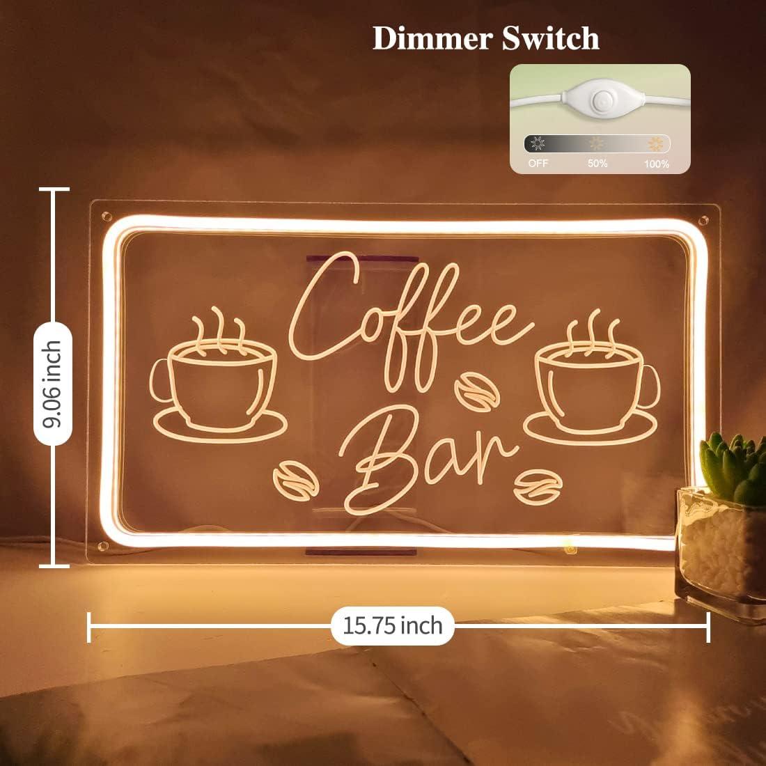 Luz de Neón LED Planzo Coffee Bar 23x40 cm USB 5V
