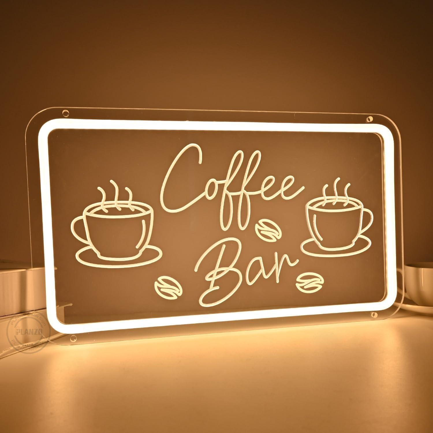 Luz de Neón LED Planzo Coffee Bar 23x40 cm USB 5V