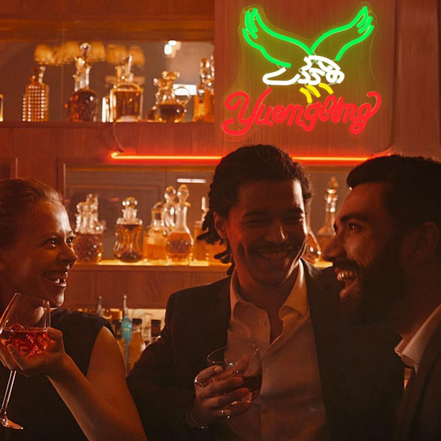 Luz de Neón Regulable Cerveza Águilas Rojas YvuYamg 15.7x5.6cm