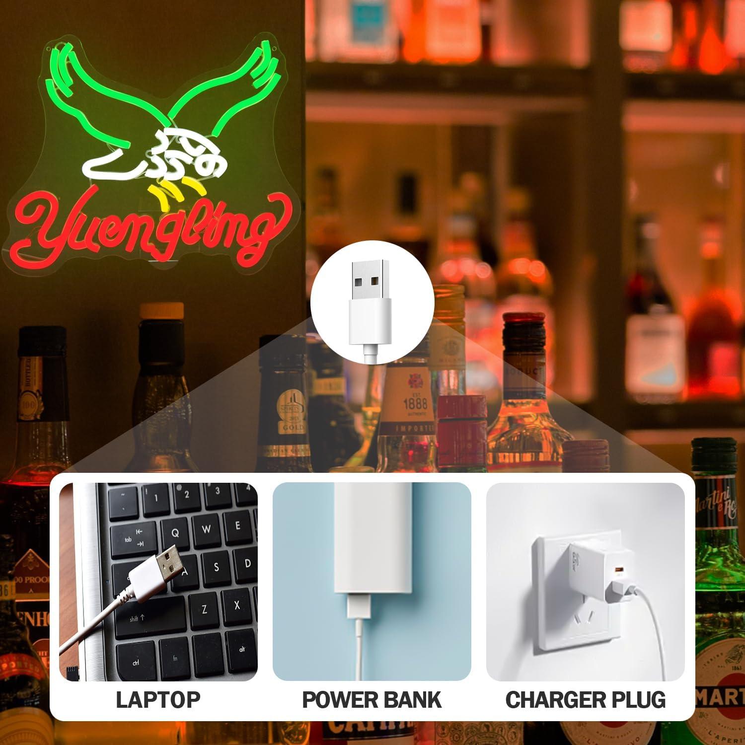 Luz de Neón Regulable Cerveza Águilas Rojas YvuYamg 15.7x5.6cm