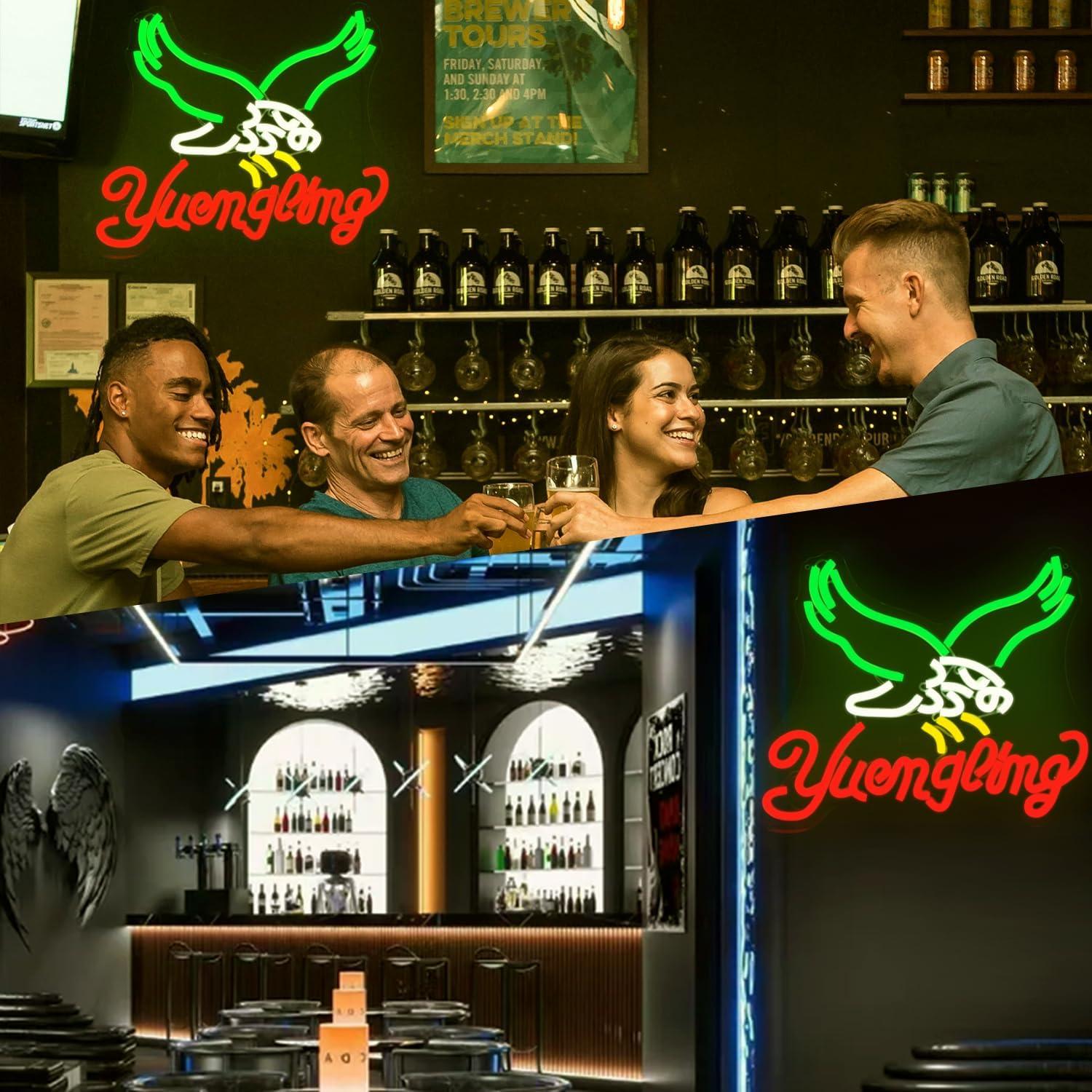 Luz de Neón Regulable Cerveza Águilas Rojas YvuYamg 15.7x5.6cm