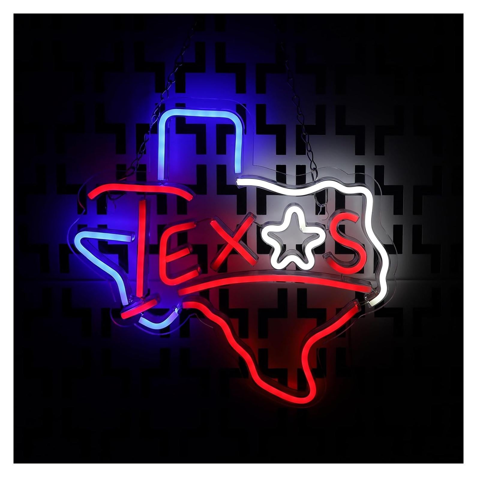 Letrero de Neón LED Texas Cuerno Largo 32x30 cm LeDigPig