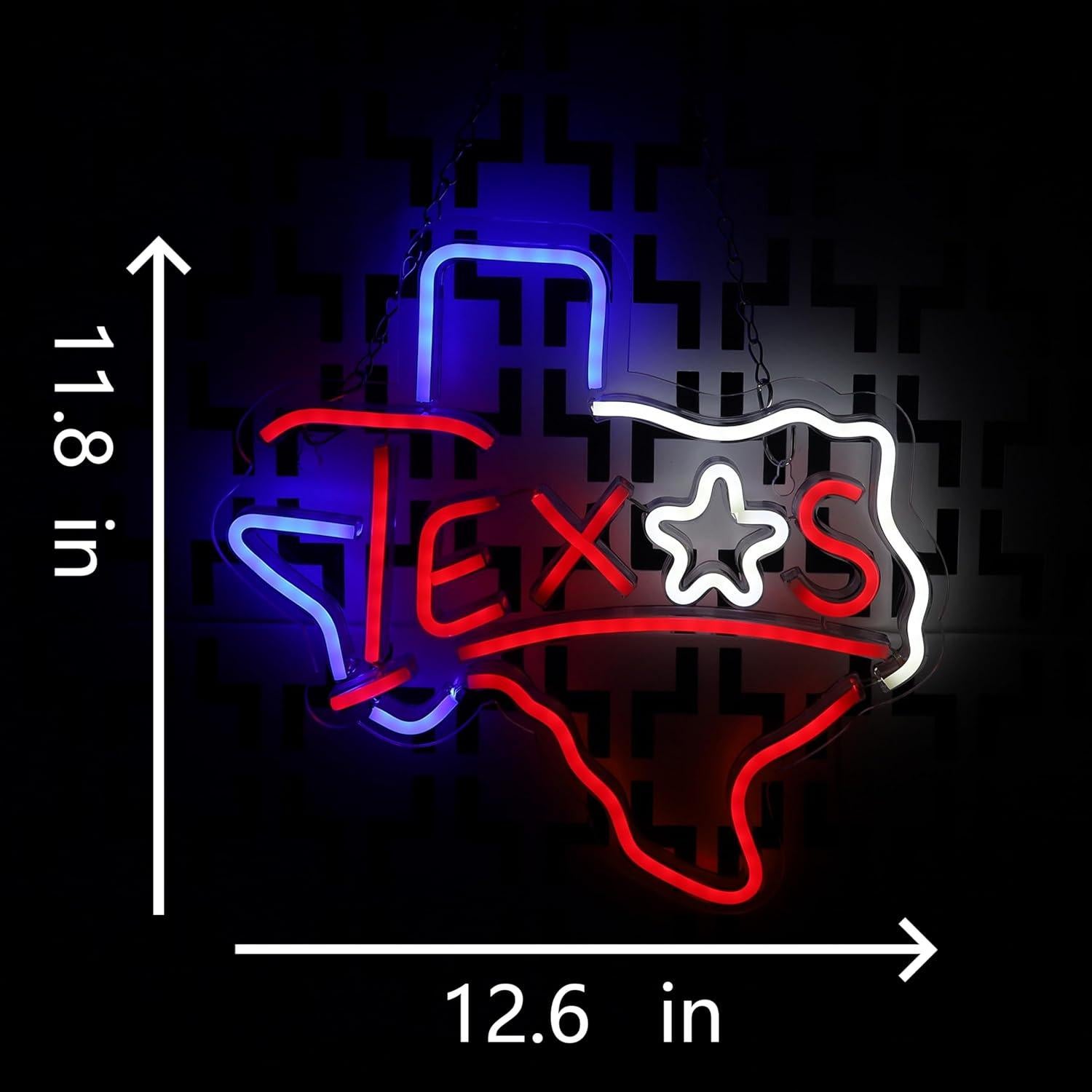Letrero de Neón LED Texas Cuerno Largo 32x30 cm LeDigPig