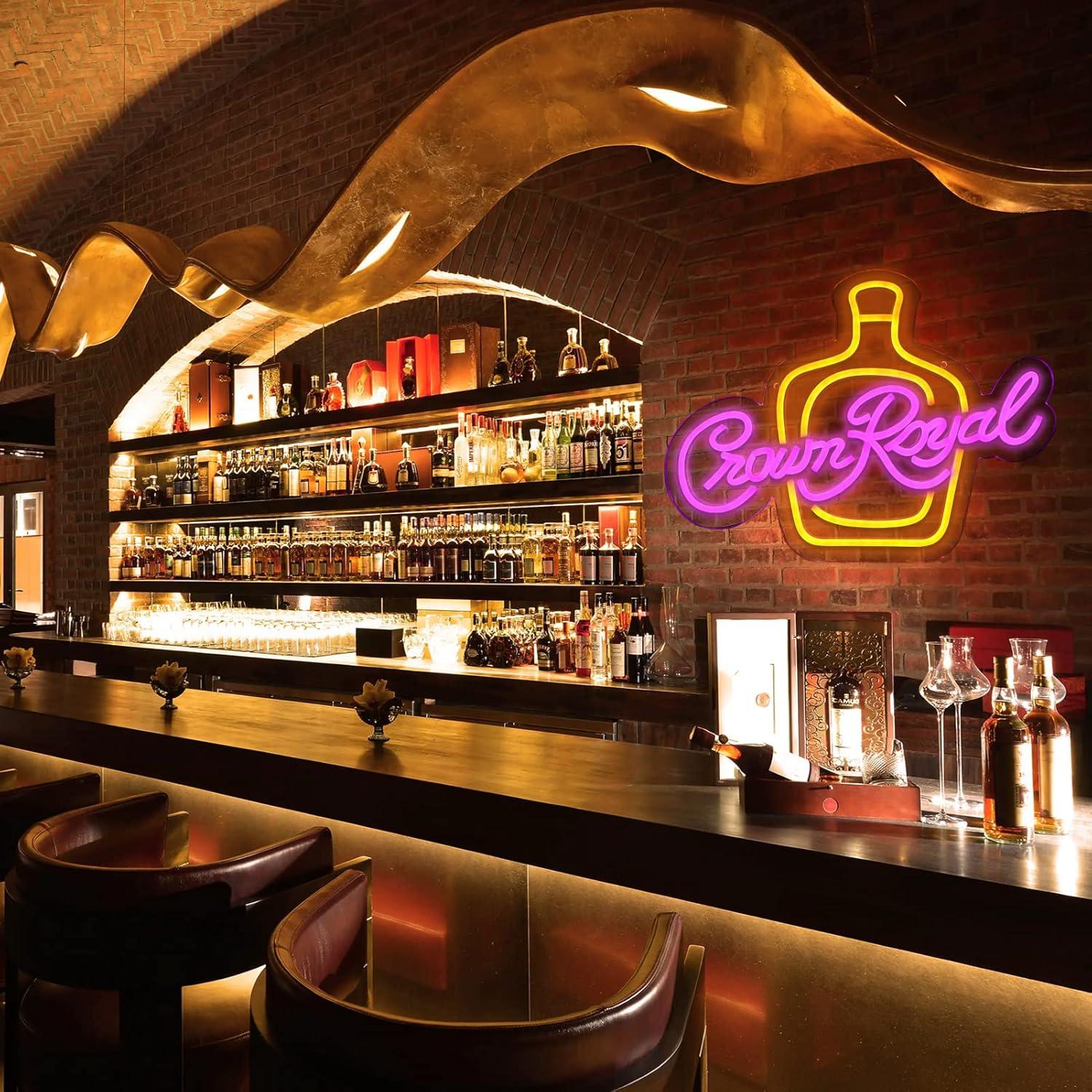 Letrero de neón Vinray Crown Royal 40.64x30.48 cm LED