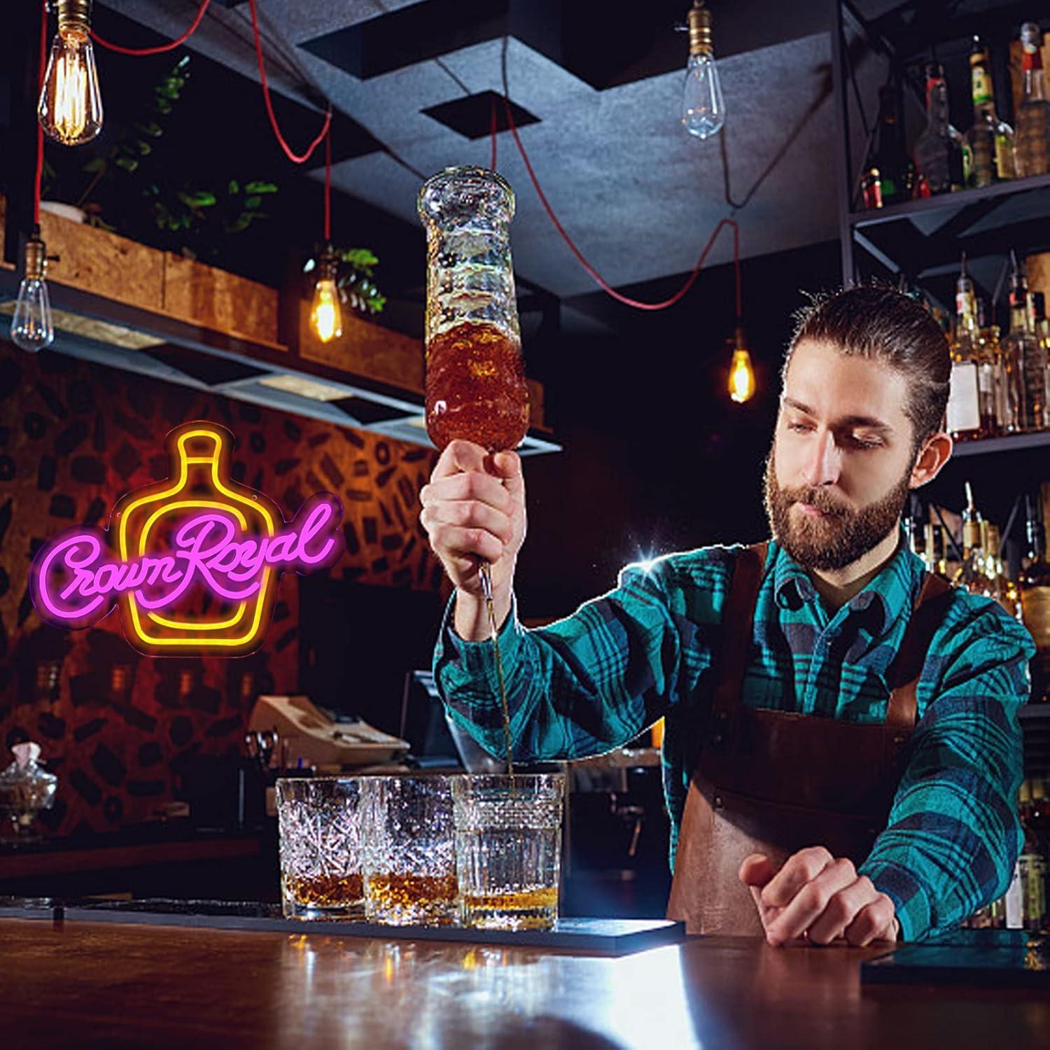Letrero de neón Vinray Crown Royal 40.64x30.48 cm LED