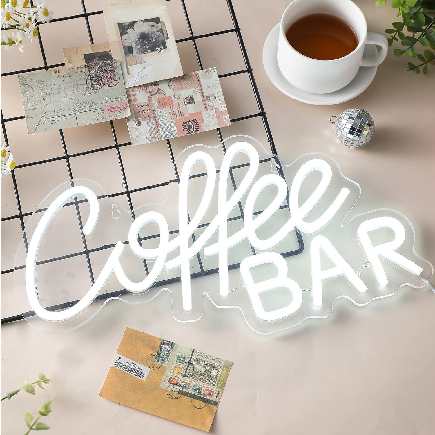 Cartel de Neón LED Bar de Café Kathfly 35 cm Decoración