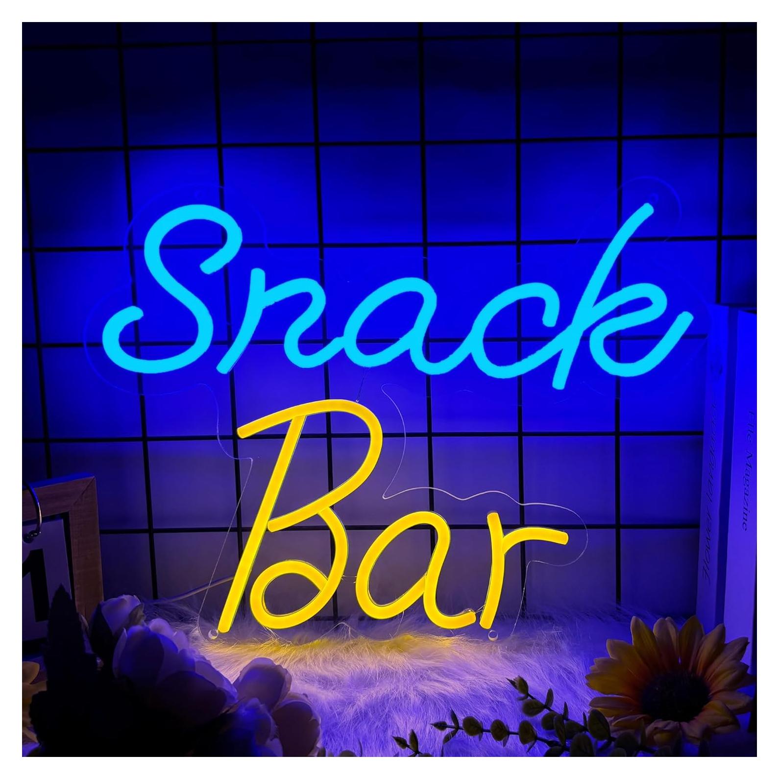 Señal de Neón LED Snack Bar Moneter 41.65 cm para Decoración