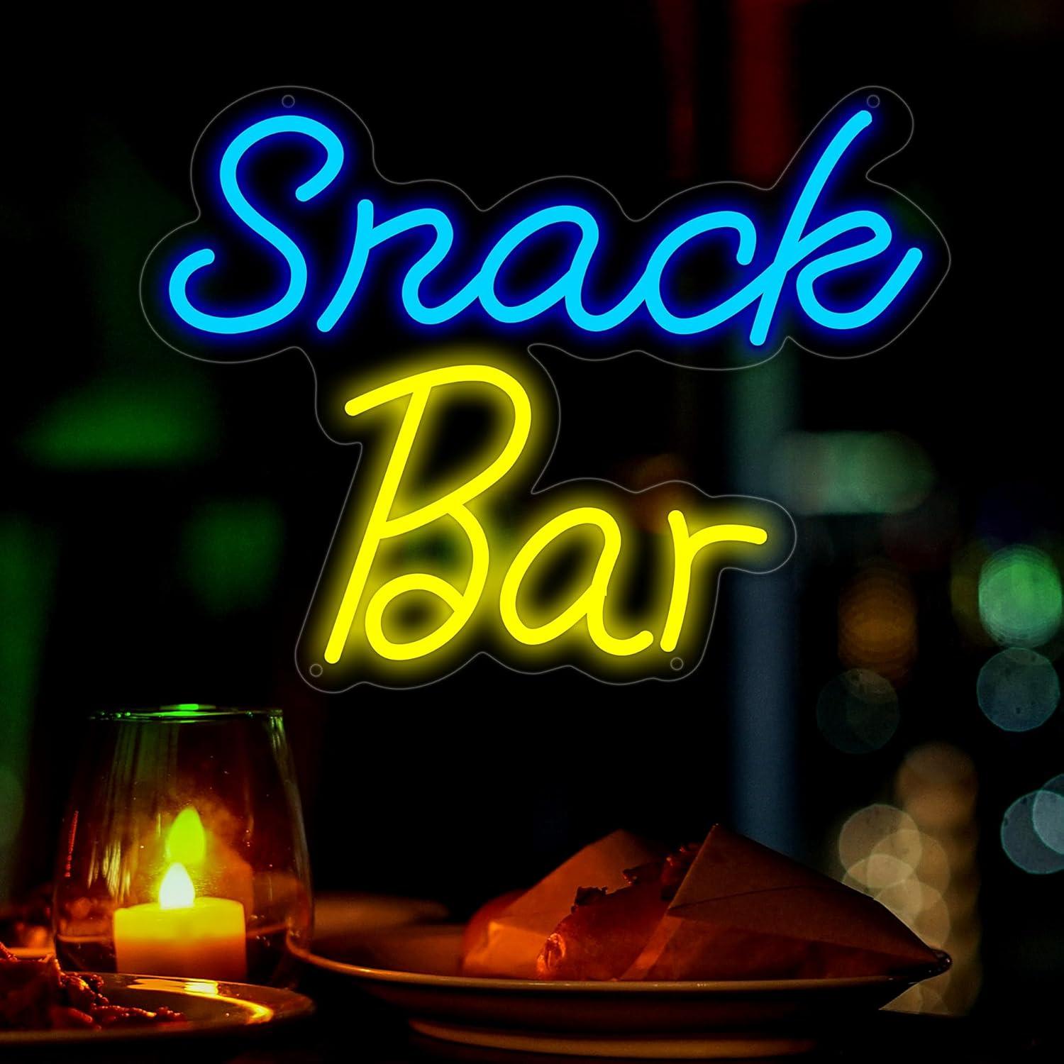 Señal de Neón LED Snack Bar Moneter 41.65 cm para Decoración