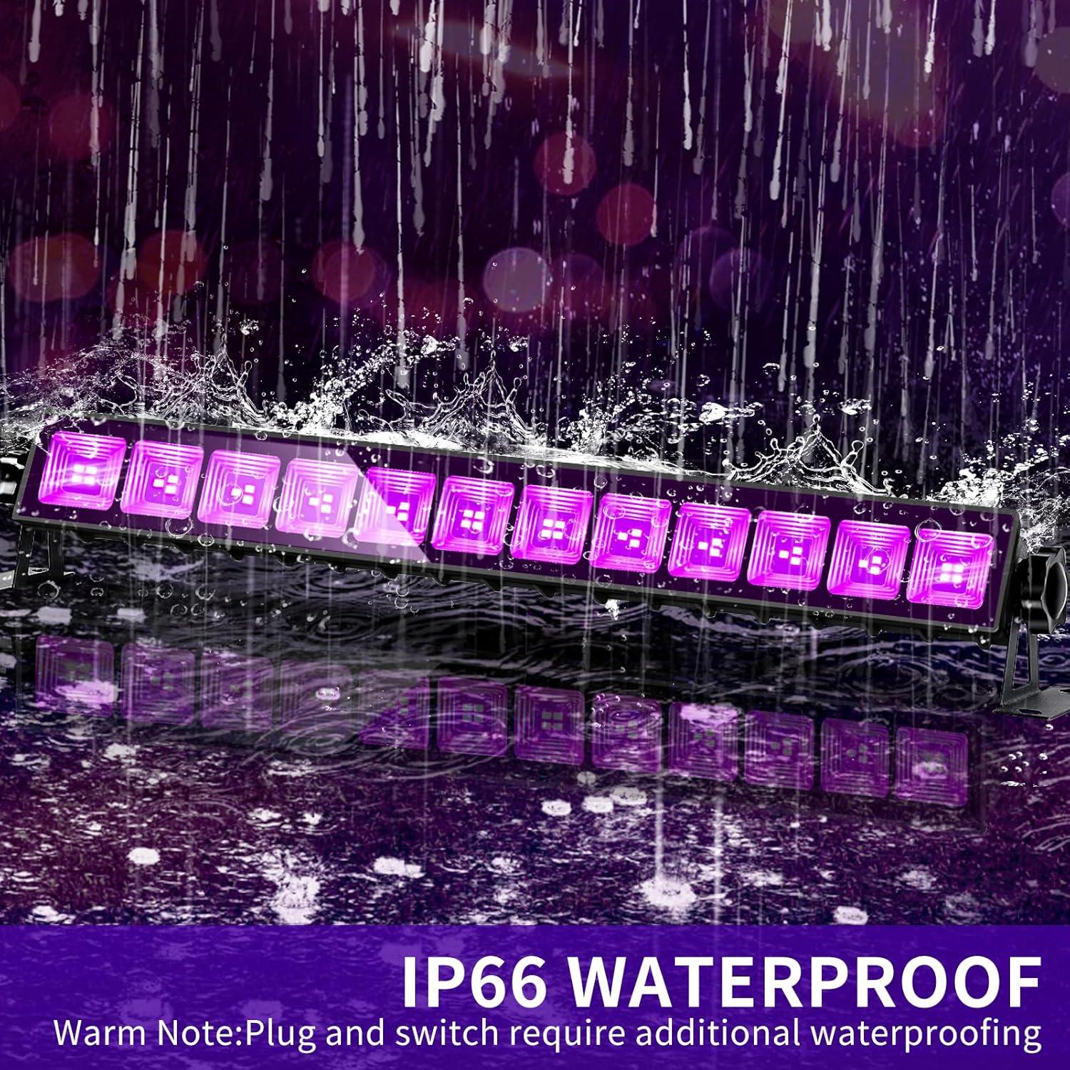 Paquete de 6 Luces LED Negras TigQiang 38W para Fiesta