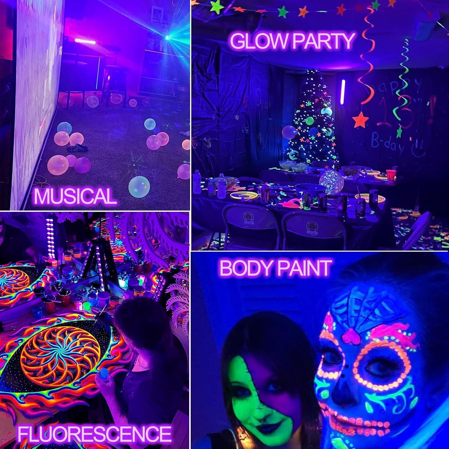 Paquete de 6 Luces LED Negras TigQiang 38W para Fiesta