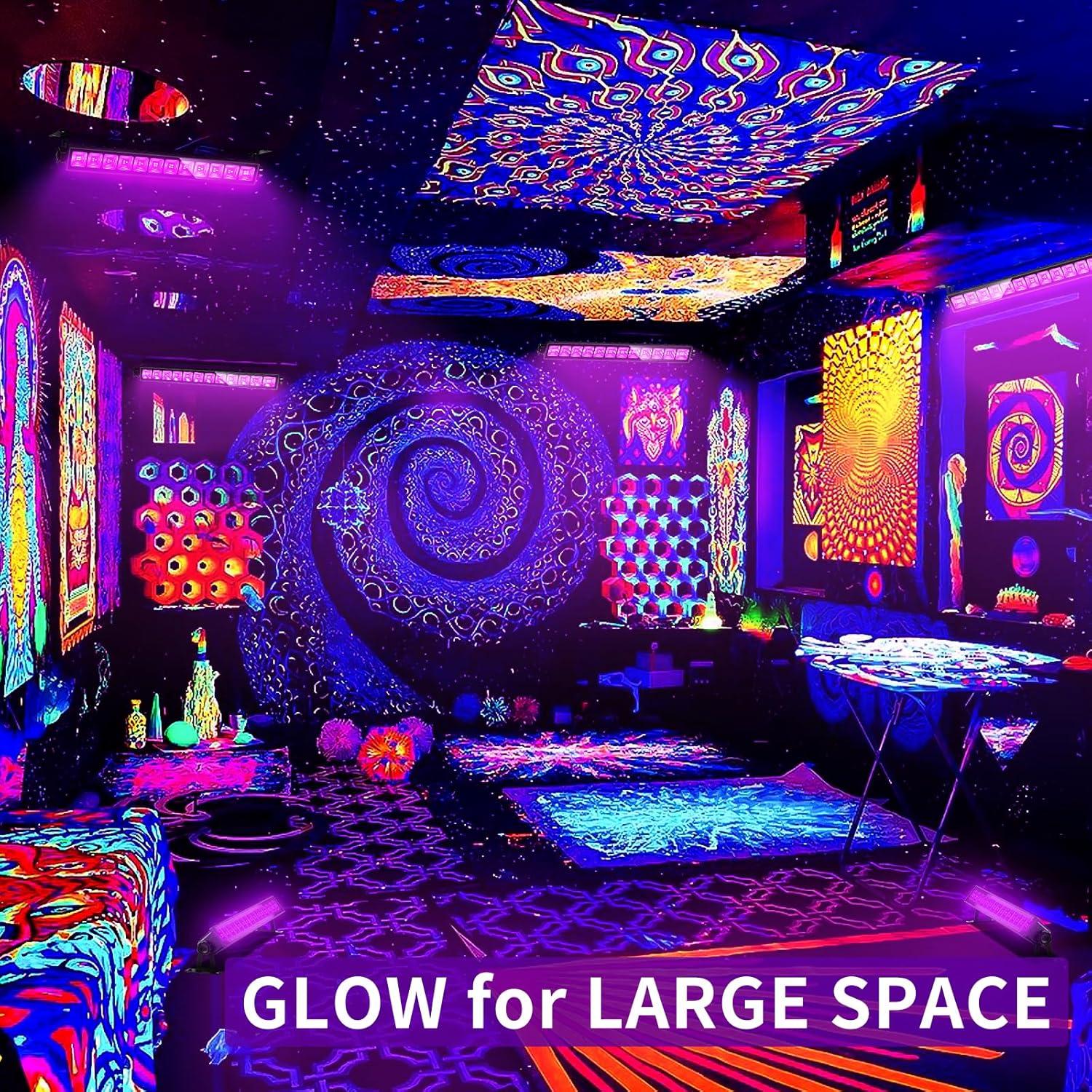 Paquete de 6 Luces LED Negras TigQiang 38W para Fiesta