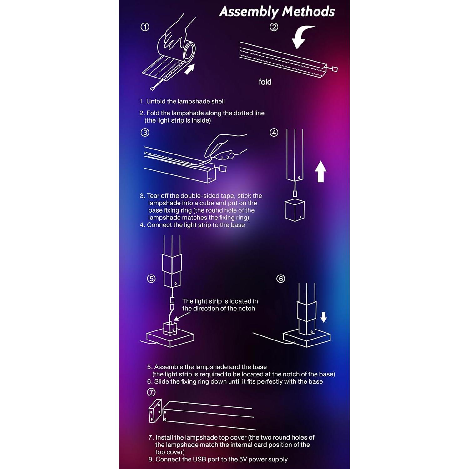 Lámpara de Pie RGB Flupuro 1 Paquete con Sincronización de Música