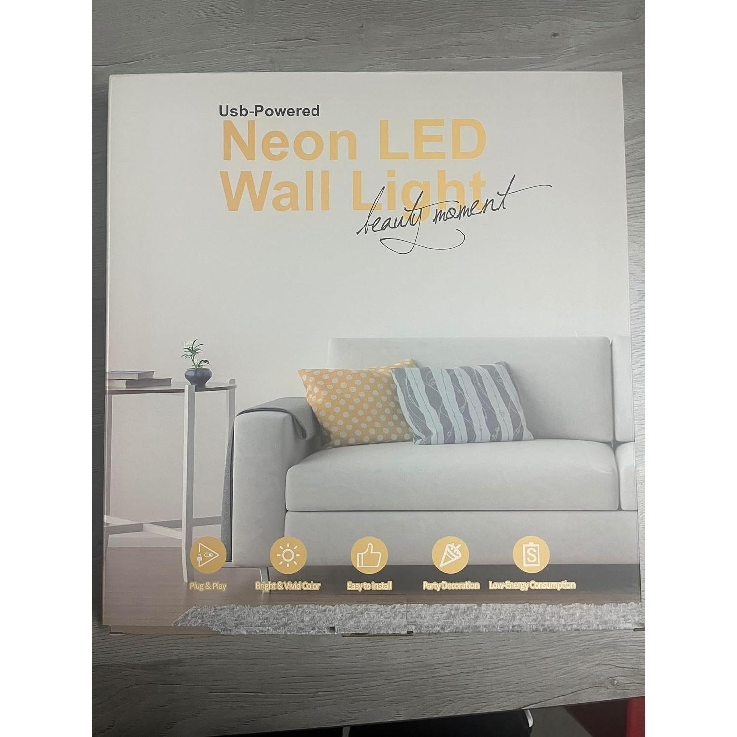 Cartel de Neón LED QiaoFei Chica Bailando en el Poste 39x24cm