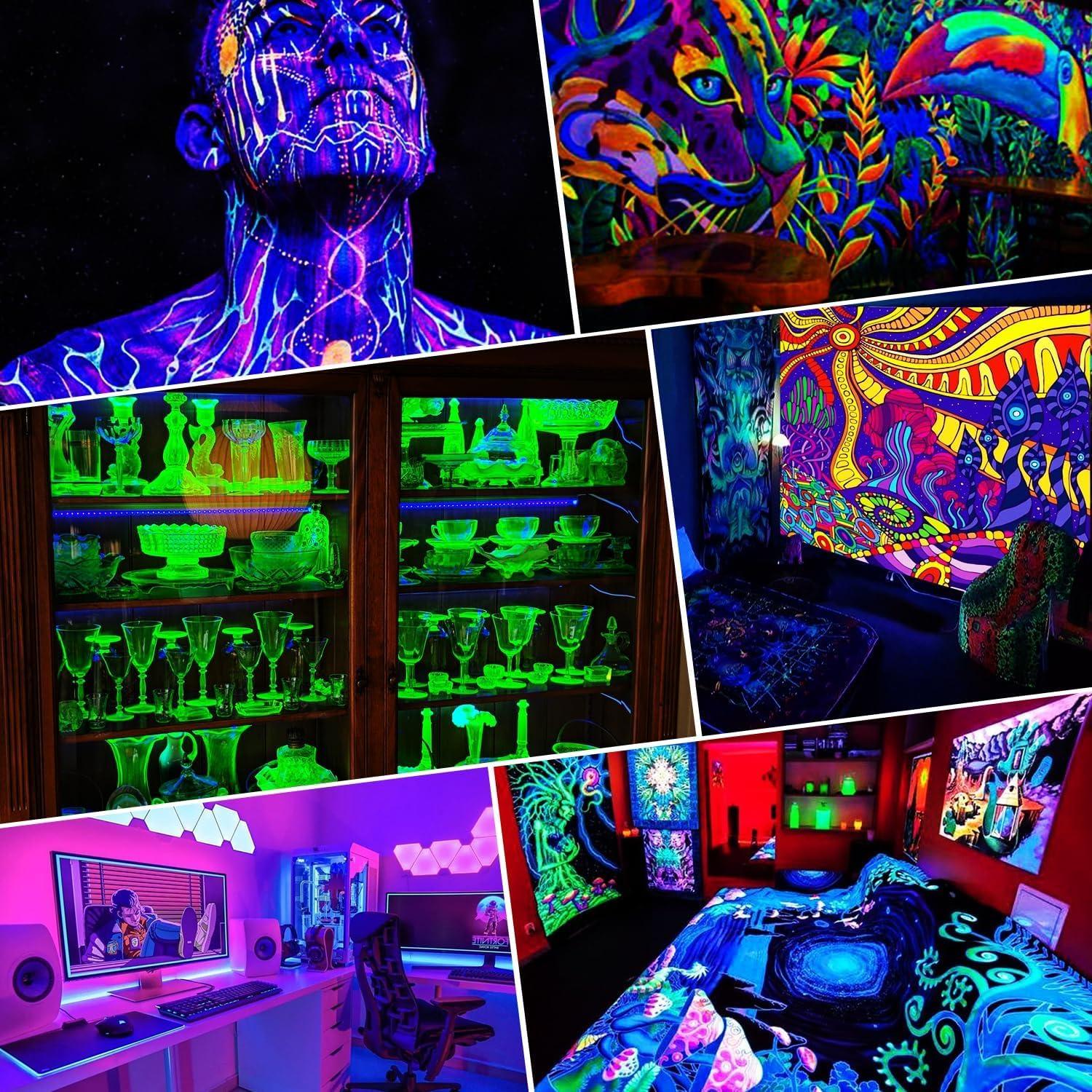 Barra de luz negra 100W SHGPODA impermeable IP66 1.8m