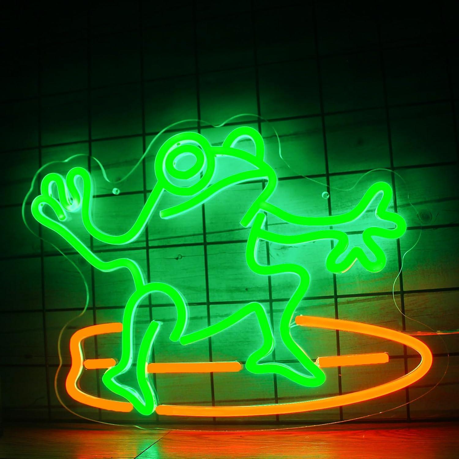 Luz de Neón LED Rana Surfista LeDigPig 38.6x32.5cm Regulable