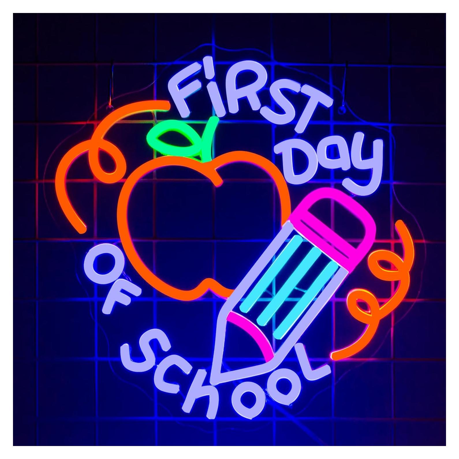 Señal de Neón Ajustable AUGELRE para Decoración Aula Azul