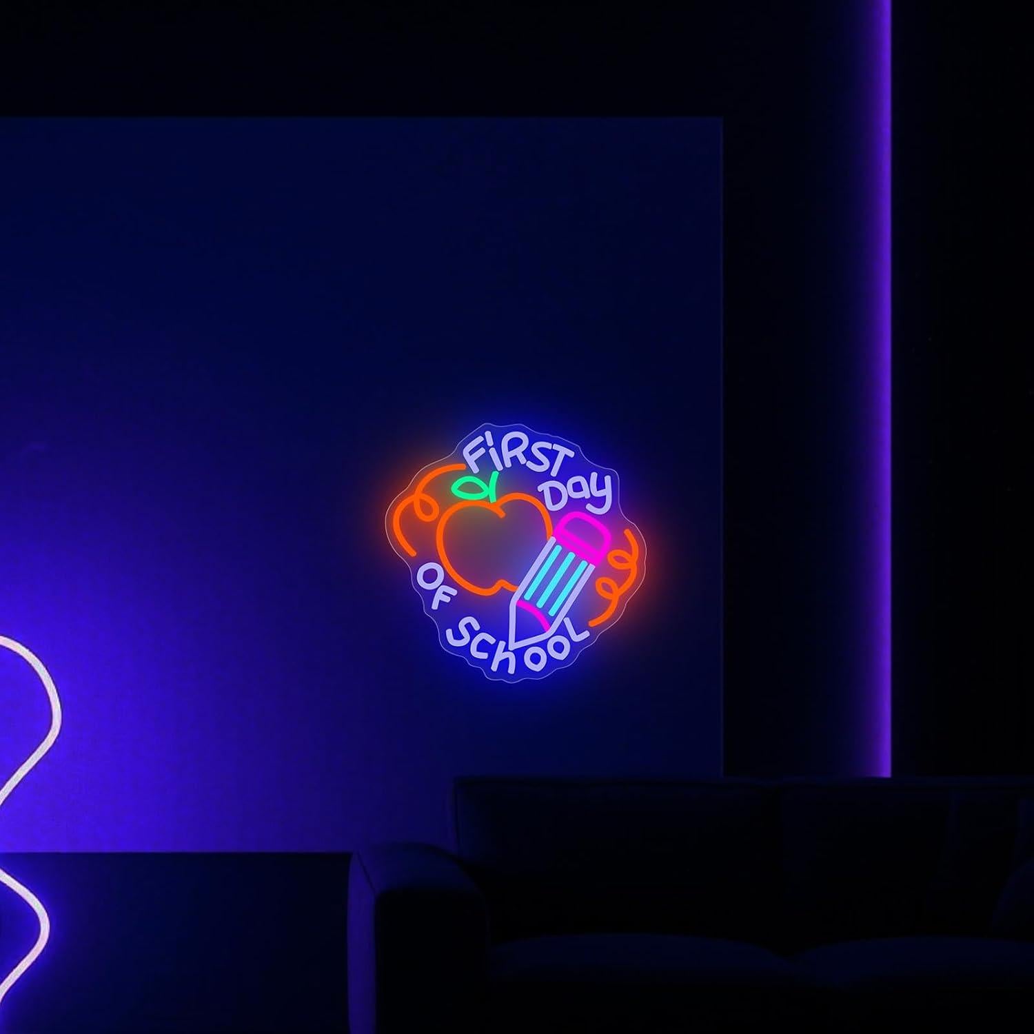 Señal de Neón Ajustable AUGELRE para Decoración Aula Azul